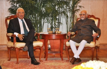 Prime Minister of Portugal António Costa calls on Vice President in New Delhi during his State visit to India (January 7, 2017)