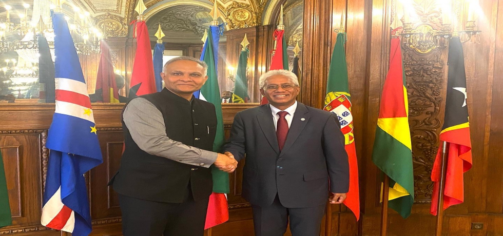 Secretary(West) Shri Sanjay Verma, met the Executive Secretary of the Community of Portuguese Language Countries, H.E. Mr. Zacarias da Costa in Lisbon and discussed cooperation with the Lusophonic countries to deepen India’s historic relations further.
