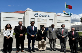 Ambassador Puneet Roy Kundal during his visit to OGMA – Indústria Aeronáutica de Portugal S.A.