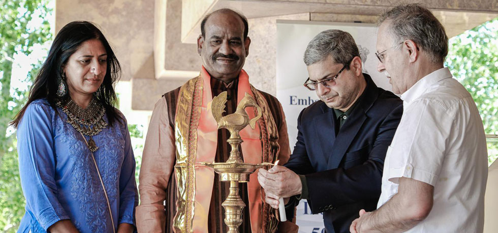 Hon’ble Speaker of Lok Sabha Shri Om Birla  inaugurated the ‘India Day’ celebrations at the Radha Krishna Temple in Lisbon