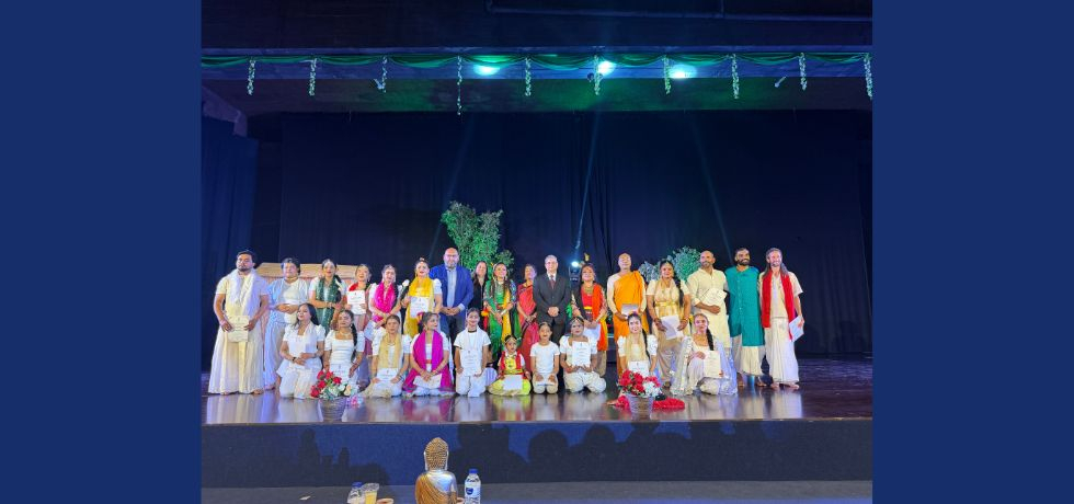 Ambassador with the Chandalika performers as part of the Rabindranath Tagore commemoration